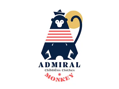 ADMIRAL MONKEY diseño diseño de logo diseño plano icono ilustrador logo logodesign design brand marca