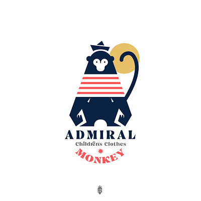 ADMIRAL MONKEY diseño diseño de logo diseño plano icono ilustrador logo logodesign design brand marca