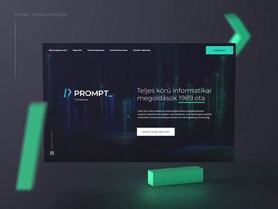 /> prompt _ landing prototype 3d coding dark dark ui develop element3d green information technology logo principle principle app programming prompt prototype scroll animation security