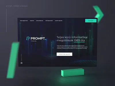 /> prompt _ landing prototype 3d coding dark dark ui develop element3d green information technology logo principle principle app programming prompt prototype scroll animation security