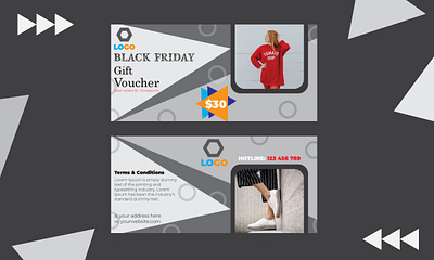 Black Friday Gift Voucher 2020 big sale black black friday black friday sale brand brand identity branding card design discount card festival festive friday november off offer restaurant shop shopping