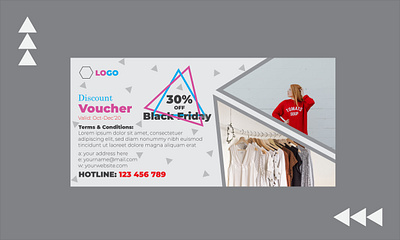 Black Friday Discount Voucher black black friday black friday sale brand identity branding card design coupon design discount discount card discount coupon food minimal off offer offers restaurant shop shopping