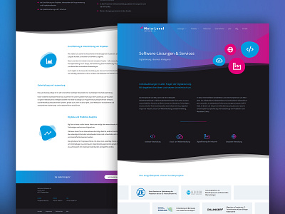 Meta-Level Software AG gradient landing web web design webdesign website