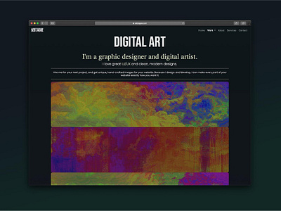 Personal Design Portfolio Page design digital art portfolio web development webdesign