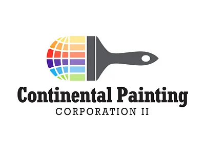 Continental Painting Corp. logo 1 branding design logo