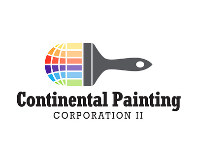 Continental Painting Corp. logo 1 branding design logo