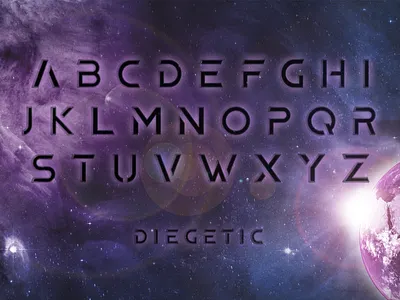 Diegetic: A science fiction font design font movie science fiction scifi typeface design typography