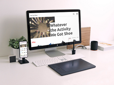 We Got Shoe app artboard studio branding design ecommerce fashion figma flat minimal mobile mockup ui ux web