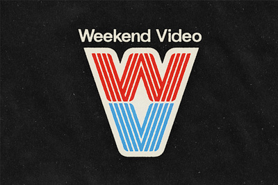 Weekend Video 90s logo monogram rebrand retro thicc lines vhs video