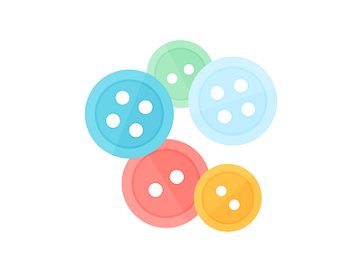Day 265 - 366 Days of Illustration Challenge - MintSwift button buttons crafts digital illustration diy flat design flat illustration flatdesign hole illustration illustrations illustrator knitting mintswift pile sewing sewing button tailoring vector vector illustration