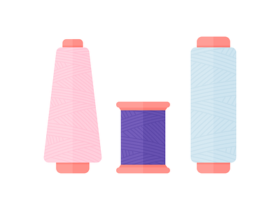 Day 264 - 366 Days of Illustration Challenge - MintSwift cotton crafts digital illustration diy fiber flat design flat illustration flatdesign illustration illustrations illustrator mintswift nylon sewing string tailoring thread twine vector art vector illustration