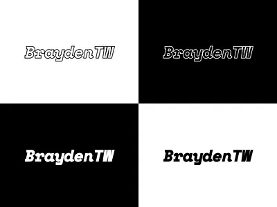 BraydenTW Logo Design black black white blackandwhite braydentw figma logo logodesign typogaphy white