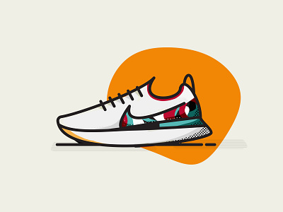 Nike React Infinity Run Flyknit design illustration logo nike round vector