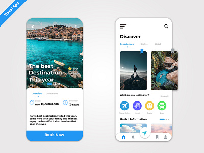 Travel UI Design app design vacations