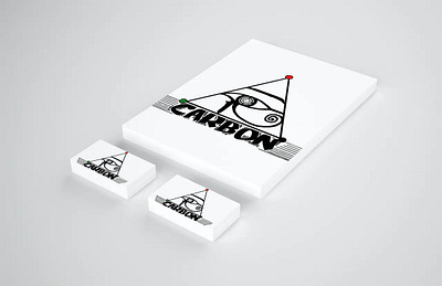 Business Card & Folder Mock Up - Carbon branding illustration logo