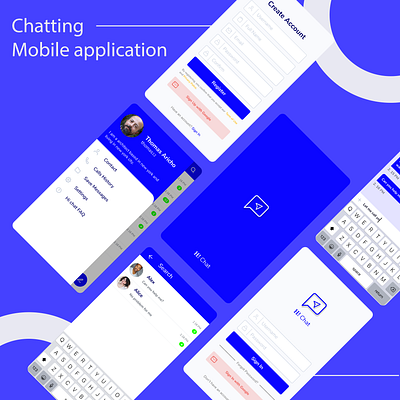 Chatting Apps blue chatting figma mobile mobile app