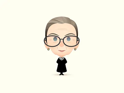 RIP RBG character design illustration jmaruyama