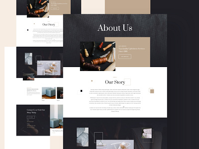 Upholsterer Layout pack | Divi couch creative decoration design divan divi furniture graphic design high contrast home decor layout design minimal typography ui upholstery ux website