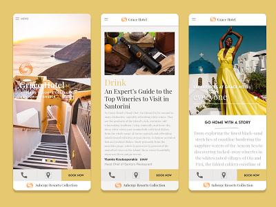 Grace Hotel Santorini Concept Design branding concept design mobile app design product design traveling ui design ux design