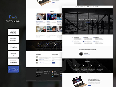 Ewa Business Homepage PSD Web Template