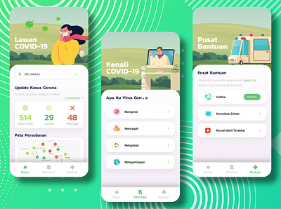 COVID-19 Info Apps Design coronavirus covid 19 covid19 indonesia ui uidesign uiux ux