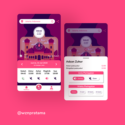 Salah Remider apps reminders salah ui uidesign uiux ux