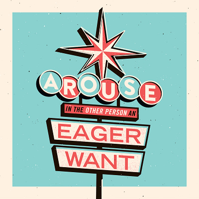 2. Arouse in the other person an eager want how to win friends illustration signage typography vector vintage