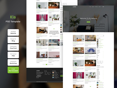 Kla Blog PSD Web Template business design digital landing landing page marketing page template web web design web template website