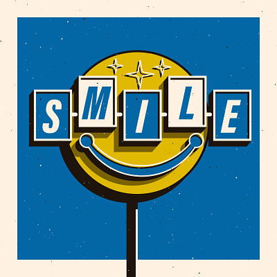 5. Smile how to win friends illustration signage typography vector vintage