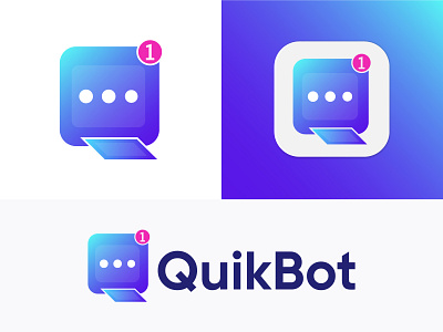 (Q+Message) - QuikBot Logo Design abstract logo brand identity brandidentity branding agency branding and identity branding design chat app chatbot colorful logo letter logo lettermark logo logo and branding logo designer logodesign message app modern logo monogram logo q letter logo symbol