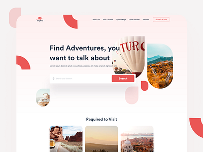 Travel Agency - Website Design app booking clean design interface landing map minimal nature social storytelling tourism tours travel travel agency traveling ui ux web website