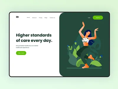 Health Care App | Web Design | Landing Page health care app health tracking app healthcare landing page design landing page ui landingpage ui design uiux web app webdesign