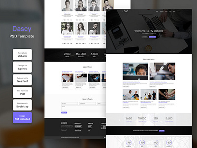 Dascy Business Homepage PSD Web Template business design digital landing landing page marketing page template web web design web template website