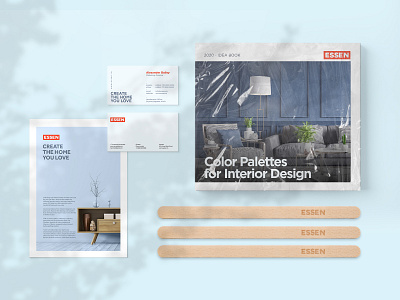 Essen Paints rebranding book brand and identity brand identity branding branding concept branding design business cards catalog catalog mock color palette design design inspiration flyer graphicdesign home decoration identity illustration logo rebranding wall paints