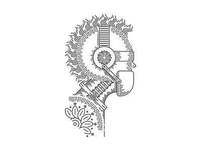 Bionic anarchy illustration illustrations line line art lineart mask mohawk