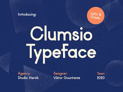 Clumsio Typeface book decorative font form greek kids type typeface typographic
