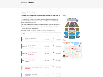 Online Ticketing online ticketing web design