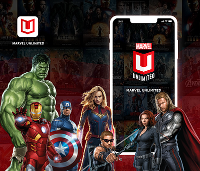 Marvel Unlimited App Concept app concept app design app ui app ui design app ui ux branding concept daily ui daily ui challenge dailyuichallenge design designs illustration inspiration splashscreen ui design uiux