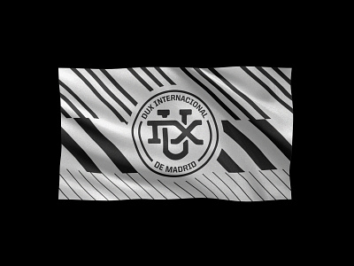 Flag and shield design for DUX Internacional de Madrid brand branding club dux esports flag flags football football shield gaming illustrator shield soccer soccer shield vector