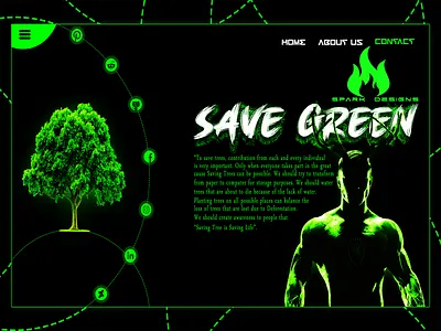 Green Earth Landing Page Design. amazing animation cool design earth green illustration minimal photoshop web website
