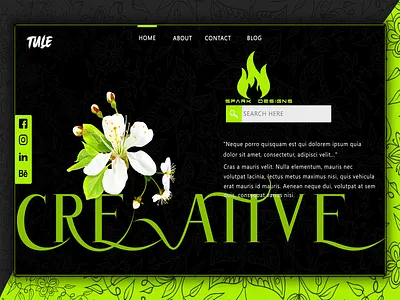 Floral Web Page Design amazing cool design earth green minimal photoshop web website