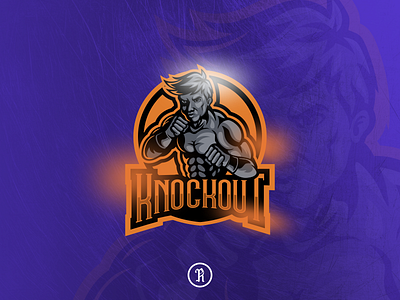 knockout martial mascot sport logo art brand branding csgo design dota2 esport fortnite game gaming illustration knockout logo martial mascot sport team twitch vector warrior