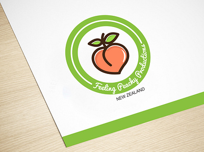 Feeling Peachy Productions Preview 1 1 advertisement branding branding concept branding design cmyk illustration logo printmedia vector