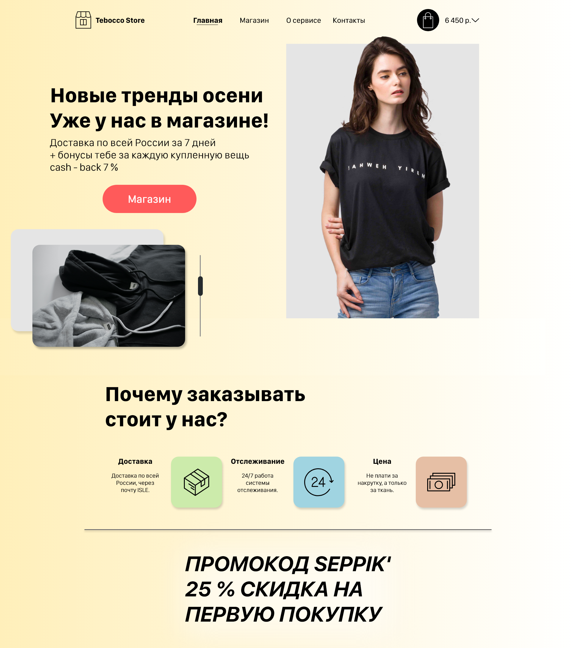 Example of Web store - Page
