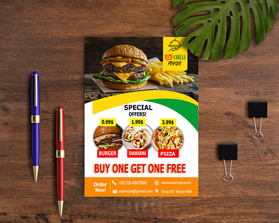 FLYER fastfood food food and drink food illustration spicy spicyfood