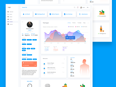 Patient profile concept design hospital medical patient profile ui ui design uidesign uiux