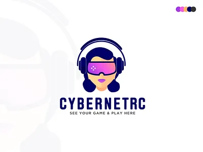 Cybernetrc Logo Design | Game VR logo blockchain logo brand identity branding computer cryptocurrency face game logo designer meta meta world metaverse logo modern logo network nft marketplace technology virtual reality virtualreality vr vr 3d glasses vr logo