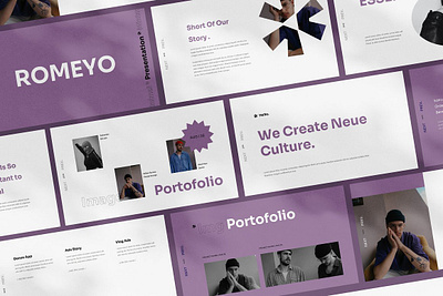 Romeyo Google Slides agency business catalog clean creative dashboad dashboard dashboard app dashboard design dashboard ui fashion layout lookbook minimal minimalist modern pitch deck proposal sleek template