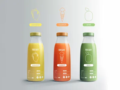 Juice Bottle branding design graphic logo mockup