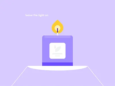candle abstract design flat fun icon iconographic illustration purple typography vector world